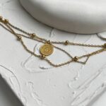 دستبند سه لاین با سکه طرح ورساچه