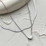 گردنبند قلب سه بعدی سیلور