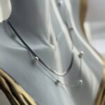 گردنبند دو لاین ماری و مروارید سیلور