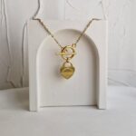 گردنبد قلب تیفانی با قفل تی