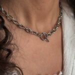 گردنبند تیفانی با قفل T سیلور