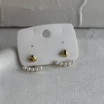 گوشواره قلب و مروارید