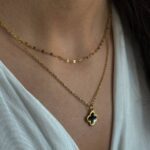 گردنبند دولاین ونکلیف با زنجیر پولکی