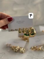 پک گوشواره سه تایی طلایی ۱ - Image 4