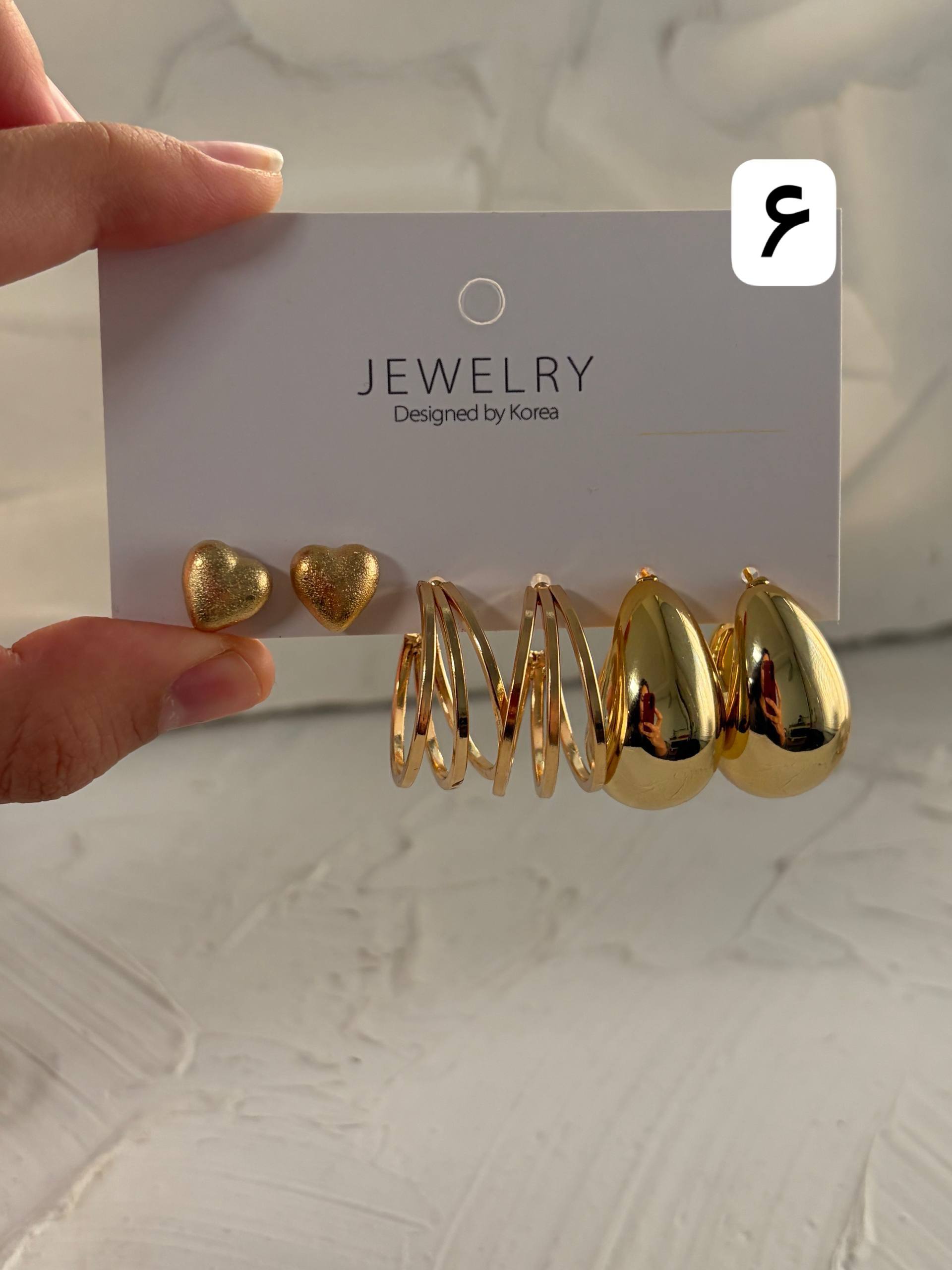 IMG_20251130_113818_215 پک گوشواره سه تایی طلایی ۱ - Image 1