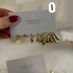 پک گوشواره سه تایی طلایی ۱