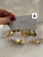 پک گوشواره سه تایی طلایی ۱ - Image 5