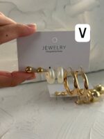 پک گوشواره سه تایی طلایی ۱ - Image 2