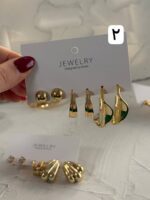 پک گوشواره سه تایی طلایی ۱ - Image 2