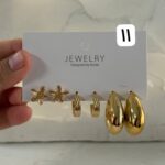 پک گوشواره سه تایی طلابی ۱