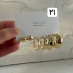 پک کوشواره سه تایی طلایی ۱