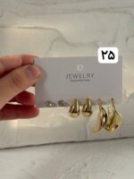 پک کوشواره سه تایی طلایی ۱ - Image 5