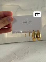 پک کوشواره سه تایی طلایی ۱ - Image 3