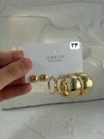 پک کوشواره سه تایی طلایی ۱ - Image 4