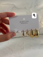 پک گوشواره سه تایی طلایی ۱ - Image 4