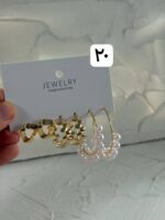 پک گوشواره سه تایی طلایی ۱ - Image 5