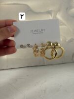 پک سه تایی گوشواره طلایی ۲ - Image 2