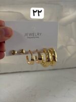 پک سه تایی گوشواره طلایی ۲ - Image 7