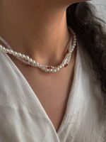 گردنبند دو لاین گیلاس مروارید - Image 2