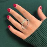 انگشتر ابکاری نقره گرد تو خالی