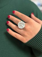 انگشتر ابکاری نقره گرد - Image 2