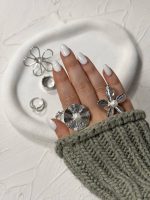 پک انگشتر گل سیلور - Image 2