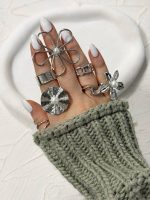 پک انگشتر گل سیلور