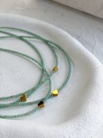 گردنبند منجوقی با قلب سه بعدی طلایی